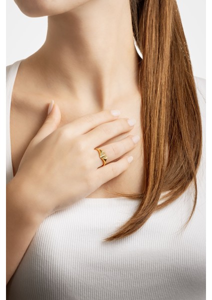 Aşk Labirenti 18 Ayar Sarı Altın Kaplama Gümüş Yüzük fiyatları