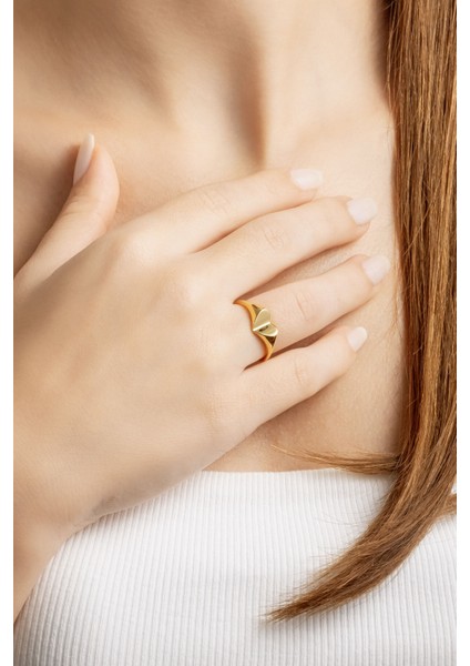 Aşk Labirenti 18 Ayar Sarı Altın Kaplama Gümüş Yüzük modelleri