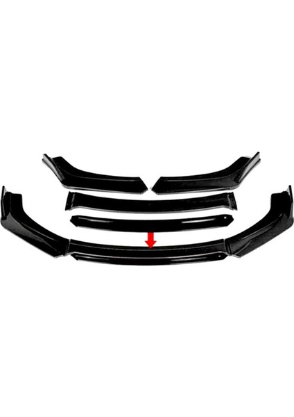 Vw Jetta 1998-2005 Siyah Şeritli Ön Ek Ön Lip Piona Black 4 Prç
