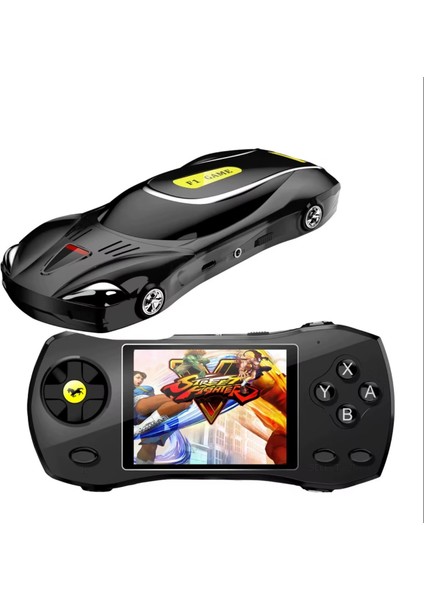 Ferari Araç Görünümlü 620 Adet Oyunlu Taşınabilir Retro Oyun Konsolu
