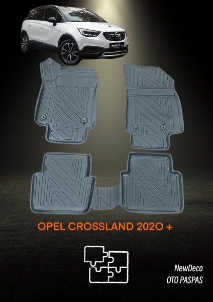 NewDeco Opel Crossland 2020 ve Sonrası Için 5,5d Carbon Style Havuzlu Paspas - Tpe Malzeme