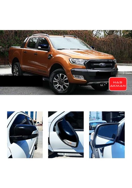 Ford Ranger T6 Yarasa Ayna Kapağı Sinyalli Piano Black 2016 2017 2018 2018 2019 2020 2021