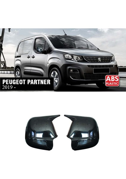 Peugeot Partner Yarasa Ayna Kapağı Parlak Siyah Batman Abs 2019+