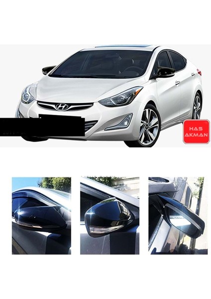 Hyundai Elantra Sinyalli Yarasa Ayna Kapağı Piano Black 2011 2012 2013 2014 2015