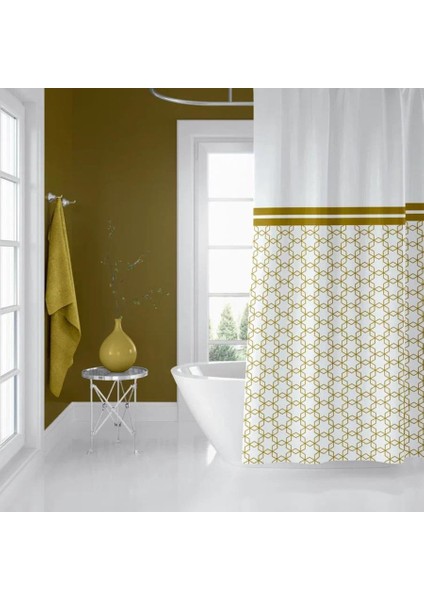 Banyo Perdesi 2 x 120 x 200 Çift Kanat Duş Perdesi 1869