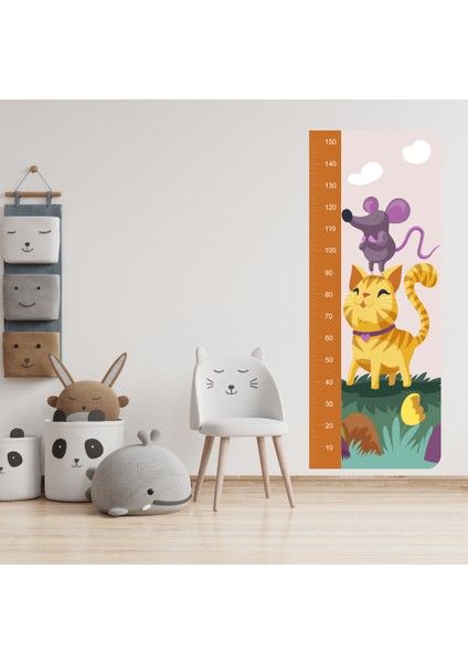 Sevimli Dostlar Boy Ölçme Cetveli Çocuk Odası Duvar Sticker fiyatları