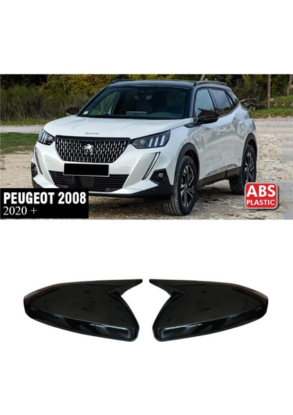 Peugeot 2008 Yarasa Ayna Kapağı Parlak Siyah Batman Abs 2019+