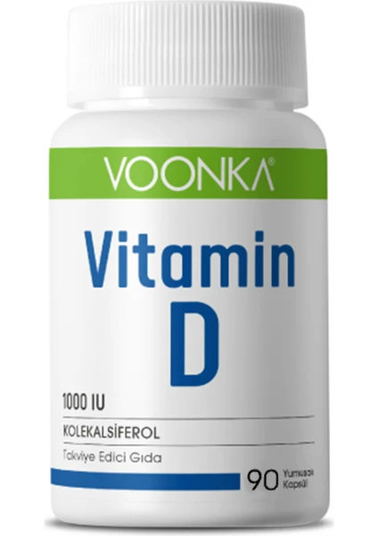 Vitamin D İçeren Takviye Edici Gıda 90 Yumuşak Kapsül 1000 IU