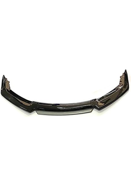 Vw Jetta 2005-2010 F30 Düz Marşpiyel 4 Parça ve Gri Şeritli Ön Lip Ön Ek Piona Black 4 Prç