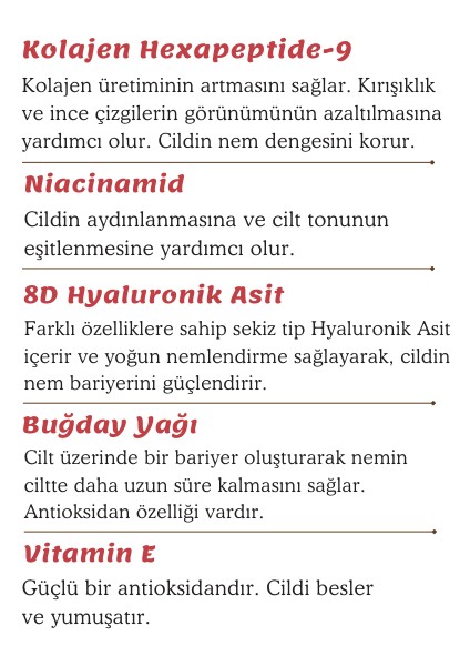 Yoğun Nemlendirici ve Aydınlatıcı Kolajen Peptit Cilt Bakım Kremi 50 ml fırsatları