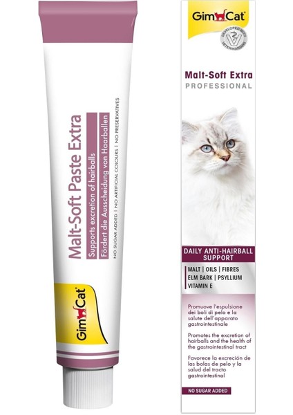Malt Soft Extra Kedi Pasta Macun 100 Gr Tüy Toplama Destekleyici Lezzetli Formül