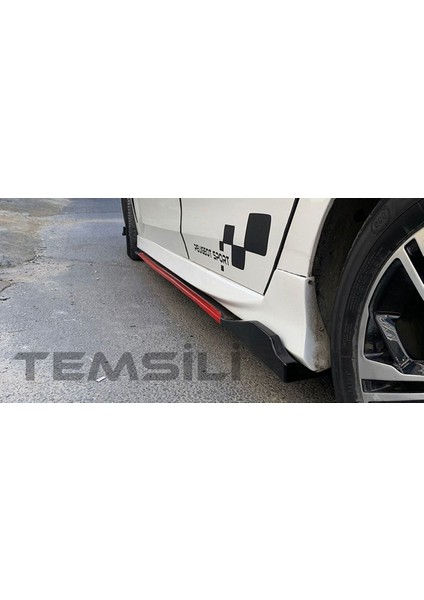 Renault Symbol 2008-2012 Leon Tip 3 Prç Ön ve Beyaz Şeritli Yan Marşpiyel Set