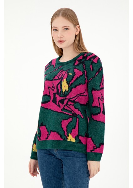 Kadın Koyu Yeşil Kazak /triko 50293016-VR079 modelleri