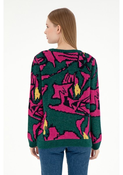 Kadın Koyu Yeşil Kazak /triko 50293016-VR079 indirimleri