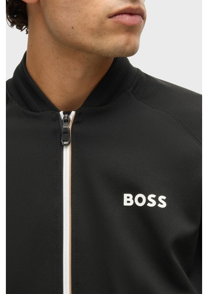 Regular Fit Kolej Yaka Fermuarlı Logolu Sweat Erkek Sweat 50530732 001 fırsatları