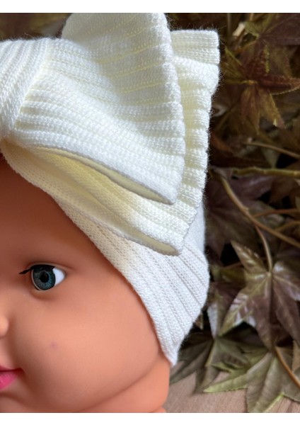 Kız Bebek Fitilli Fiyonk Triko Saç Bandı 0-24 Ay fırsatları