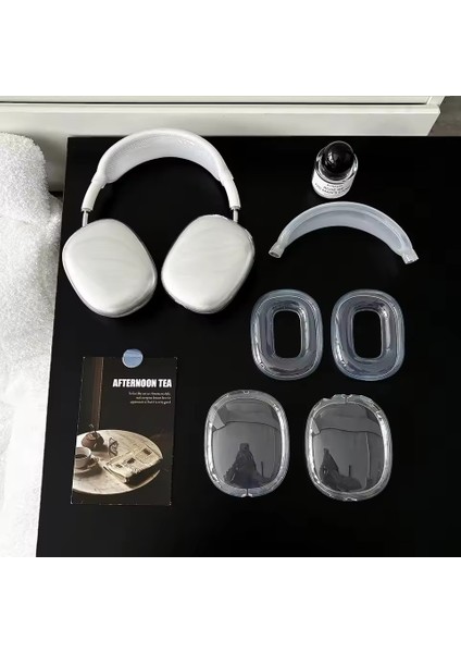 Airpods Max Uyumlu Full Koruyucu Set Kafa Bandı Kulaklık Süngeri ve Dış Koruyucu