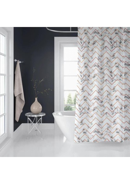 Banyo Perdesi 2 x 120 x 200 Çift Kanat Duş Perdesi 5705