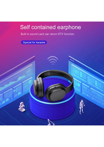 OY713 Aşırı Kulak Kulaklık Bluetooth Kulaklıklar Mic ile Destek Kulaklık Monitör/aux In/tf Kart (Yurt Dışından)