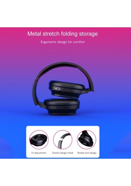 OY713 Aşırı Kulak Kulaklık Bluetooth Kulaklıklar Mic ile Destek Kulaklık Monitör/aux In/tf Kart (Yurt Dışından)