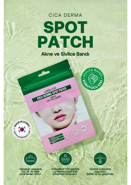 Cica Içeren Akne Bandı 40 Adet Lebelage Cica Derma Spot Patch 40 Pcs