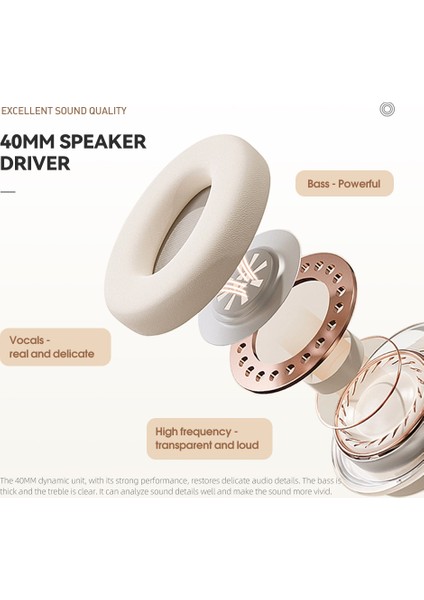 WH-850I Kablosuz Anc Ağır Bas Kulaklık Kulak Üstü Bluetooth Oyun Müzik Kulaklığı-Beyaz (Yurt Dışından) modelleri