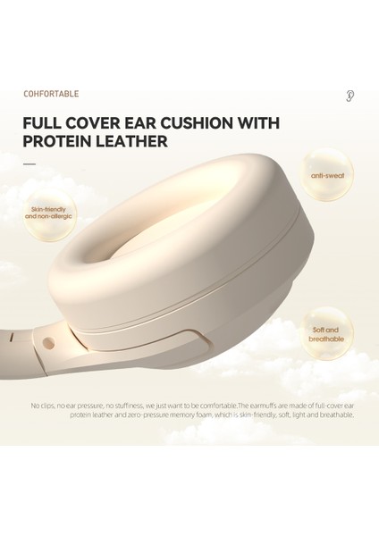 WH-850I Kablosuz Anc Ağır Bas Kulaklık Kulak Üstü Bluetooth Oyun Müzik Kulaklığı-Beyaz (Yurt Dışından) fırsatları