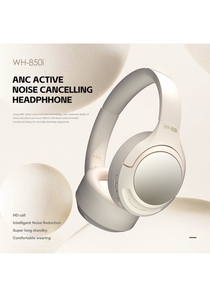 WH-850I Kablosuz Anc Ağır Bas Kulaklık Kulak Üstü Bluetooth Oyun Müzik Kulaklığı-Beyaz (Yurt Dışından) indirimleri
