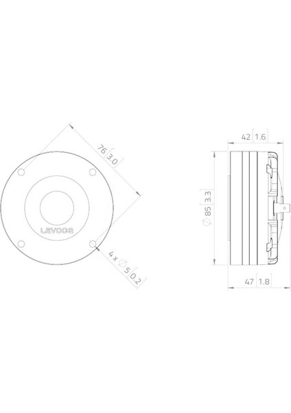 DN10.17T Neodymium Tweeter Tweeter 110 Watt 1''