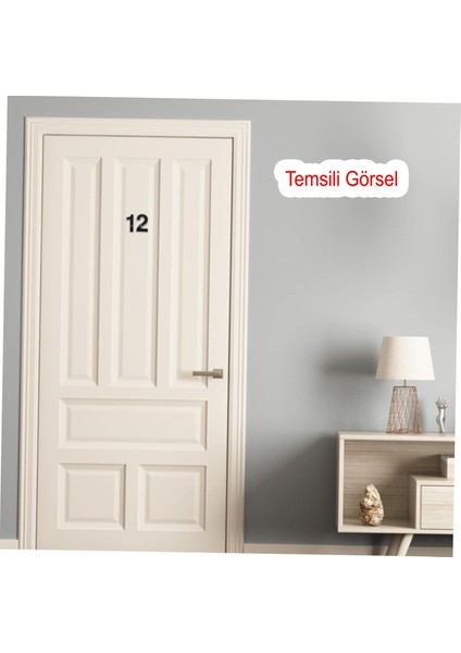 Kapı Numarası Yapışkanlı Küçük Boy 50 mm 5 cm Numara 3 Rakam Üç Sayısı Siyah Renk Numaralar 1 Adet modelleri