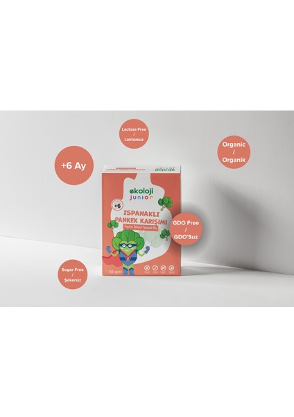 Organik Glutensiz Bebek Pankek Karışımı Ispanaklı 100 gr fırsatları