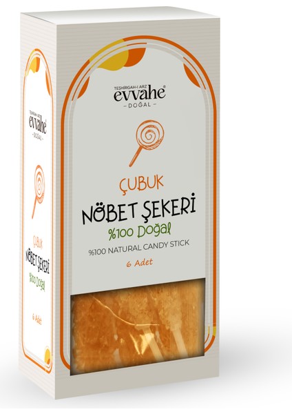Doğal Çubuk Nöbet Şekeri (6 Adet)