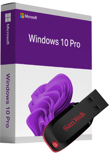 Windows 10 Kurulum Dosyalı - Yazılım Etkinleştirme Anahtarı İçeren USB Bellek 16GB