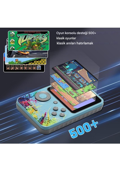 G5 Retro 3 Inç Elde Taşınabilir Oyun Konsolu Tv Bağlanabilir Dahili 500 Klasik Oyun Desteği fiyatları