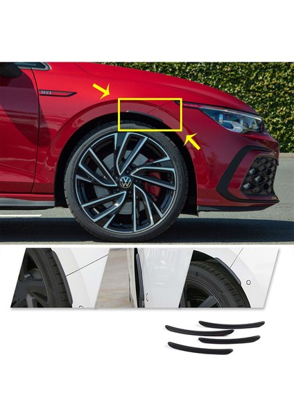 Vw Golf Mk7 2012-2017 Çamurluk Çıtası 4 Prç Zarif Dodik Mat Siyah
