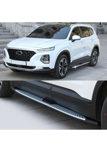 Hyundai Santa Uyumlu Fe 2019- Yan Basamak Koruma Side Step Bmw Style