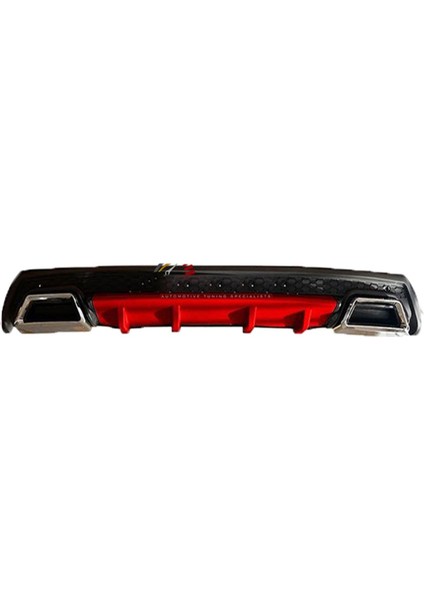 Opel Astra J 2009-2015 Kırmızı Krom Kare Egzozlu Difüzör Mat Siyah fiyatları