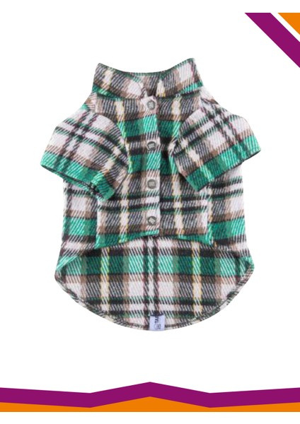 Köpek Çizgili Green Oduncu Gömlek Kıyafet