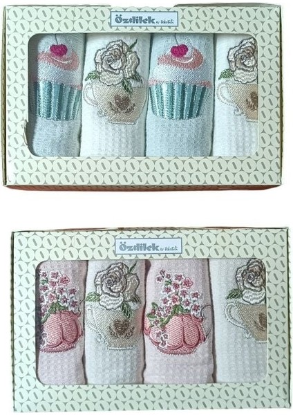 Flowers Renkli 4'lü Kutulu Peçete