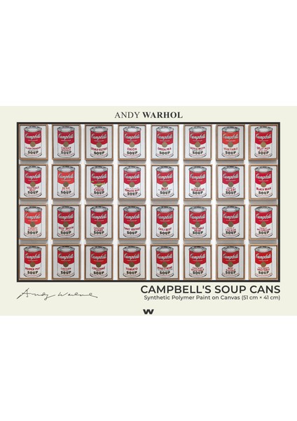 Campbell's Soup Cans Andy Warhol Büyük Boy Poster 50 x 70 cm