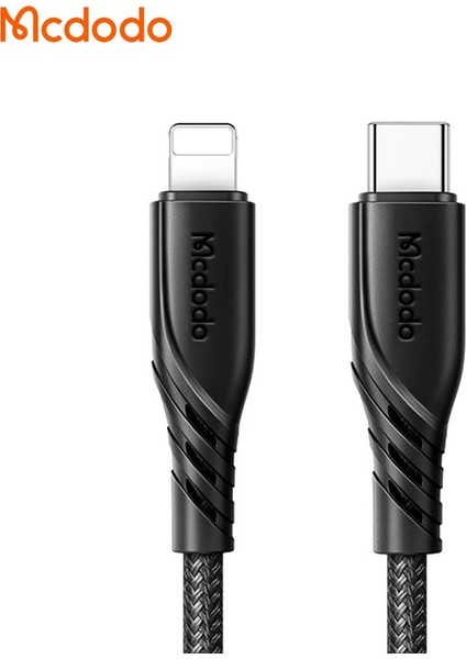 CH-7171 Pd3.0 20W 1xusb 1xtype-C Girişli Göstergeli Şarj Adaptörü+Type-C To Lightning Kablolu-Siyah