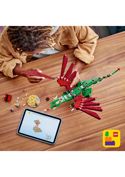 ® Creator 3’ü 1 Arada Orta Çağ Ejderhası 31161 - 9 Yaş & Üzeri Çocuklar için Yaratıcı Oyuncak Yapım Seti (715 Parça)