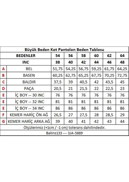 Erkek Büyük Beden Fleto Cep Kot Pantolon 3JA/5889