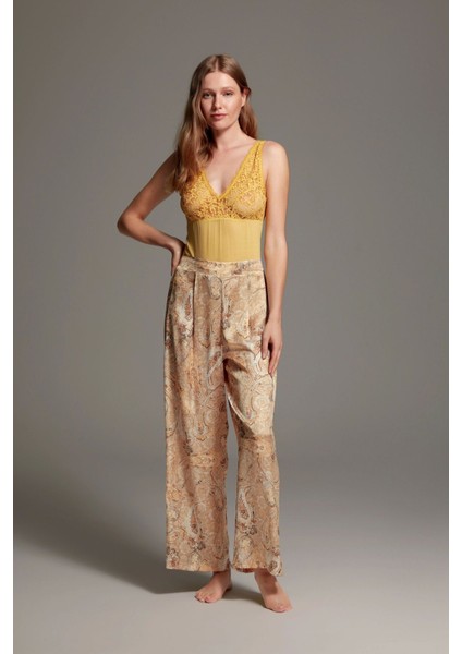 Pijama Takım Sabahlık Büstiyer Pantolon LP1406 3'lü Set