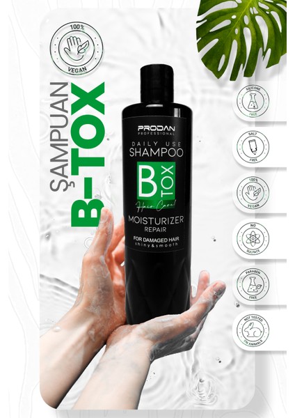 B-Tox Fön Suyu 400ML, Şampuan 400ML ve Saç Serumu 100ML | Yenileyici ve Onarıcı 3'lü Saç Bakım Seti