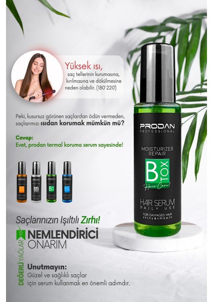 B-Tox Fön Suyu 400ML, Şampuan 400ML ve Saç Serumu 100ML | Yenileyici ve Onarıcı 3'lü Saç Bakım Seti