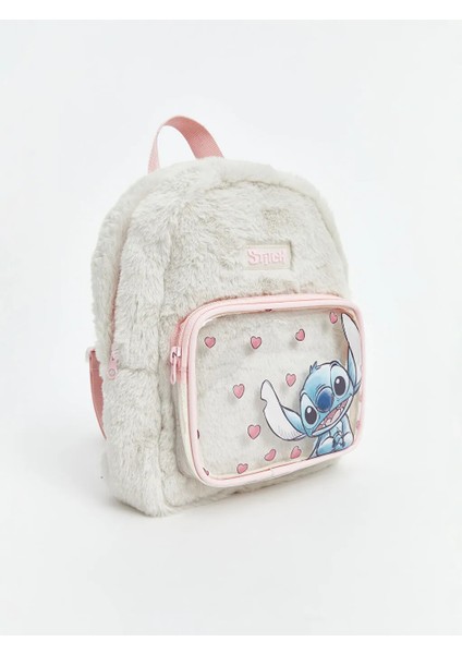 Lcw Accessorıes Ekru Stitch Baskılı Kız Çocuk Sırt Çantası