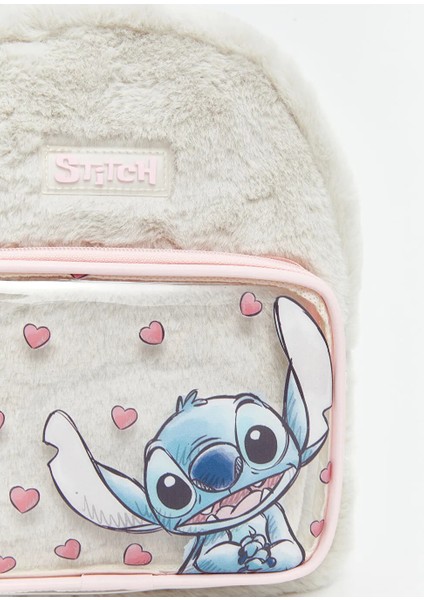 Lcw Accessorıes Ekru Stitch Baskılı Kız Çocuk Sırt Çantası modelleri