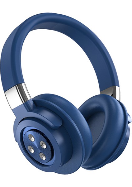 A51 Oyun Kulaklığı Bluetooth Ses Pc Dizüstü Bilgisayarlar Için Mikrofonlu Kablosuz Kulaklık Hifi Kulaklık Desteği USB Şarj-Mavi (Yurt Dışından)