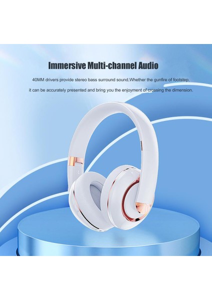 KE22 Kablosuz Bluetooth Kulaklık Hifi Stereo Ses Kulaklık Katlanabilir Kafa Bandı Dahili Mikrofonlu Pirinç Kulaklık-Siyah (Yurt Dışından)